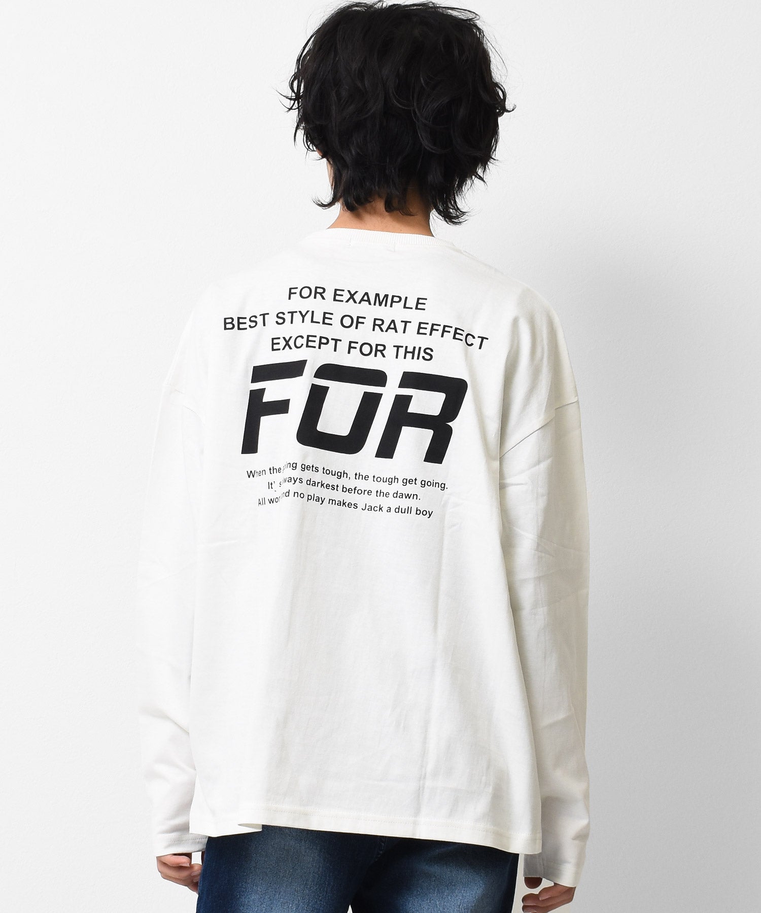 ラット エフェクト RAT EFFECT FORバックプリントロングTシャツ （オフホワイト） オフホワイト