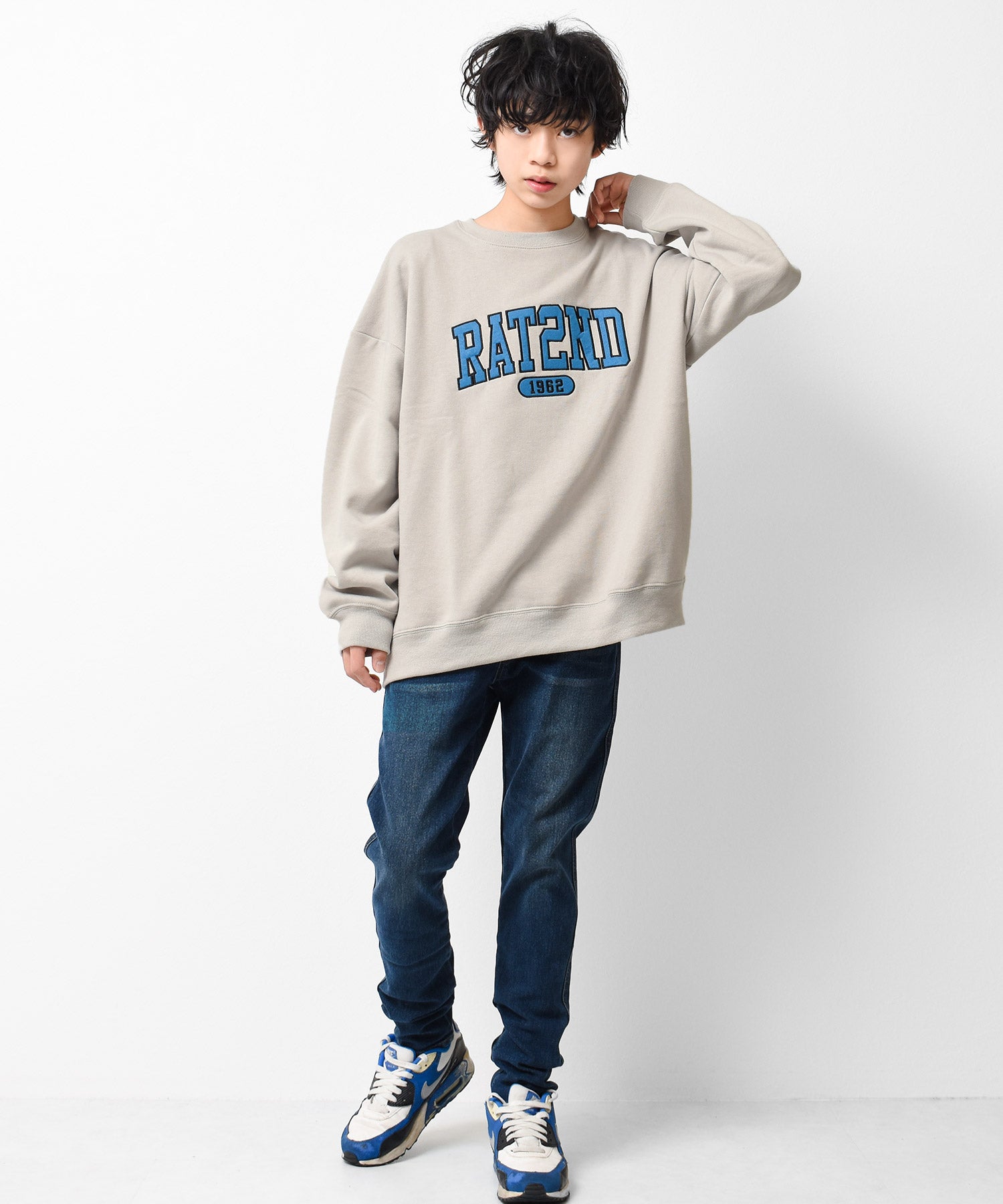 ラット エフェクト RAT EFFECT 裏起毛アーチロゴ刺繍トレーナー