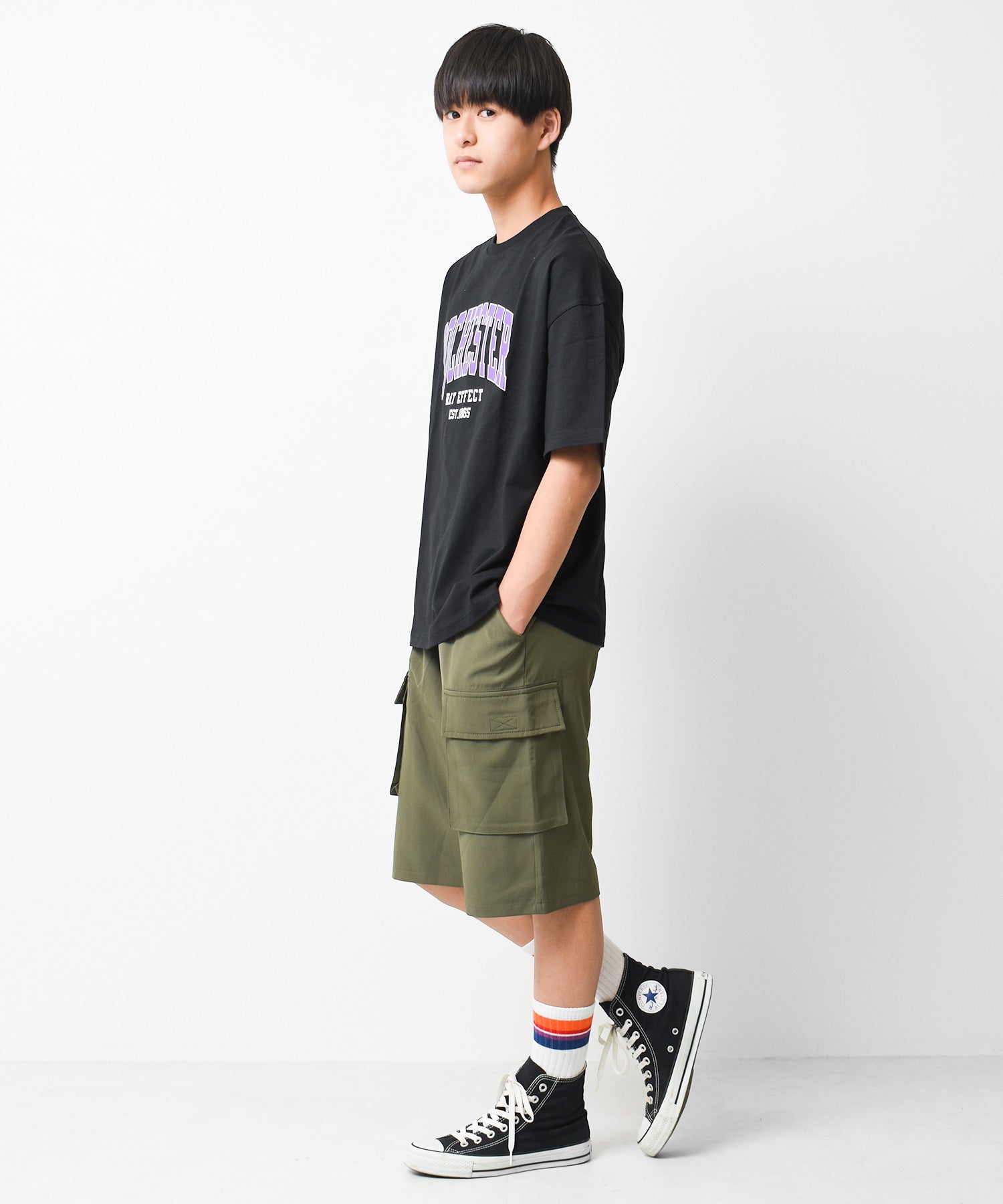 ラット エフェクト RAT EFFECT ドライポリエステルカーゴハーフパンツ