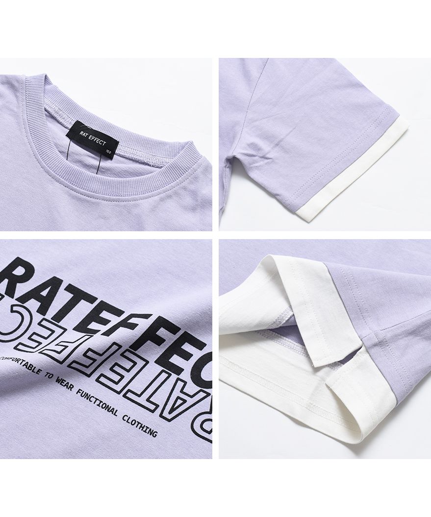 ラット エフェクト RAT EFFECT レイヤード風プリントTシャツ