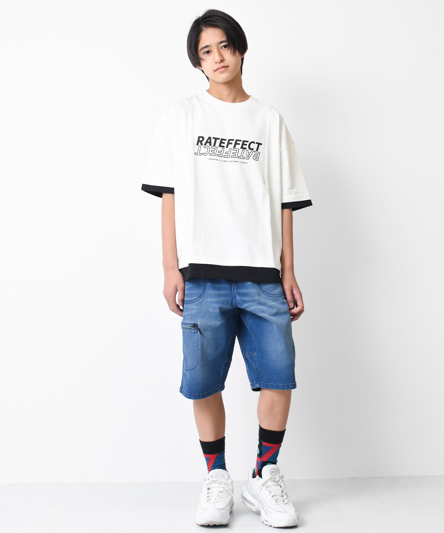 ラット エフェクト RAT EFFECT レイヤード風プリントTシャツ