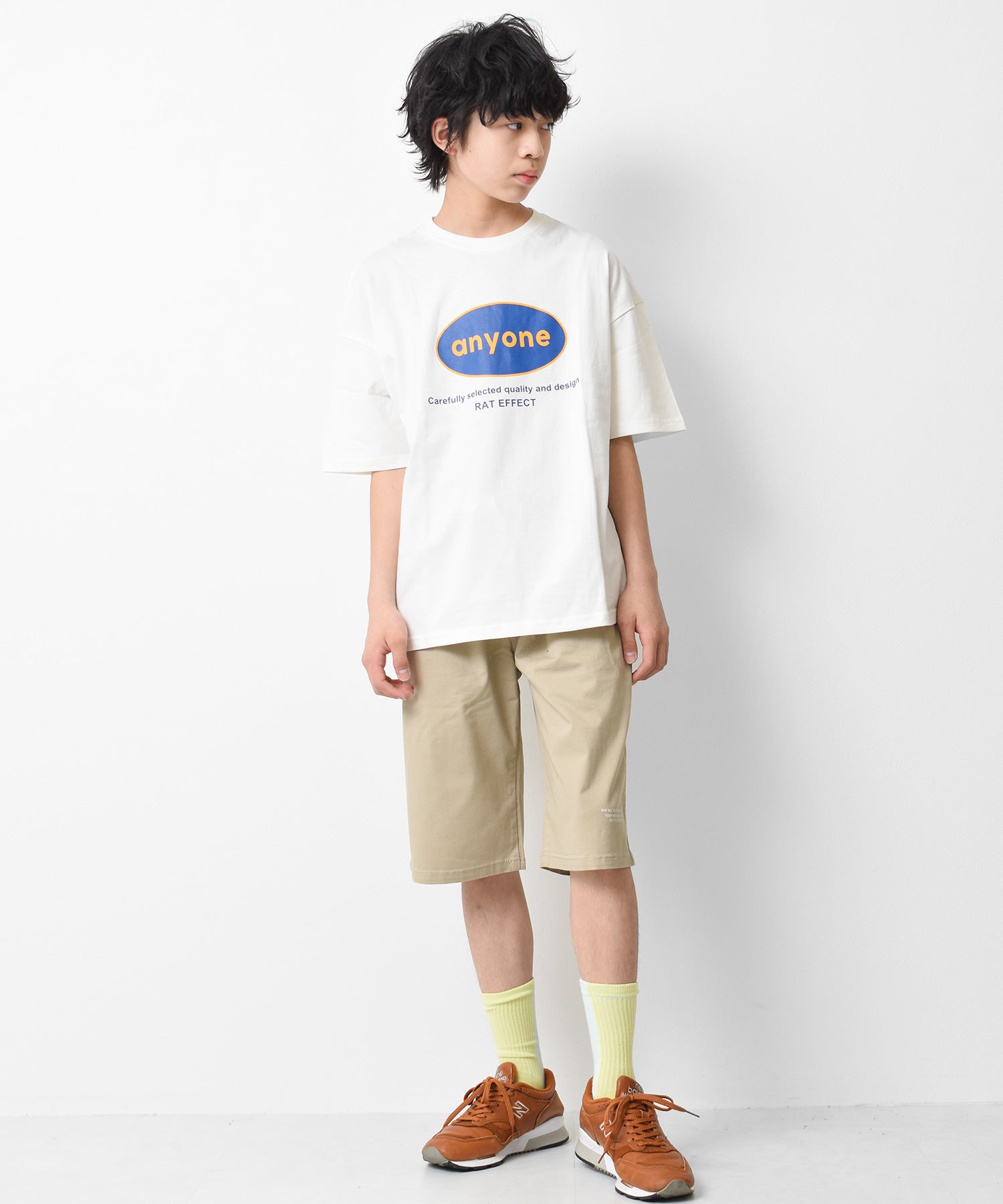 ラット エフェクト RAT EFFECT ロゴプリントワイドハーフパンツ