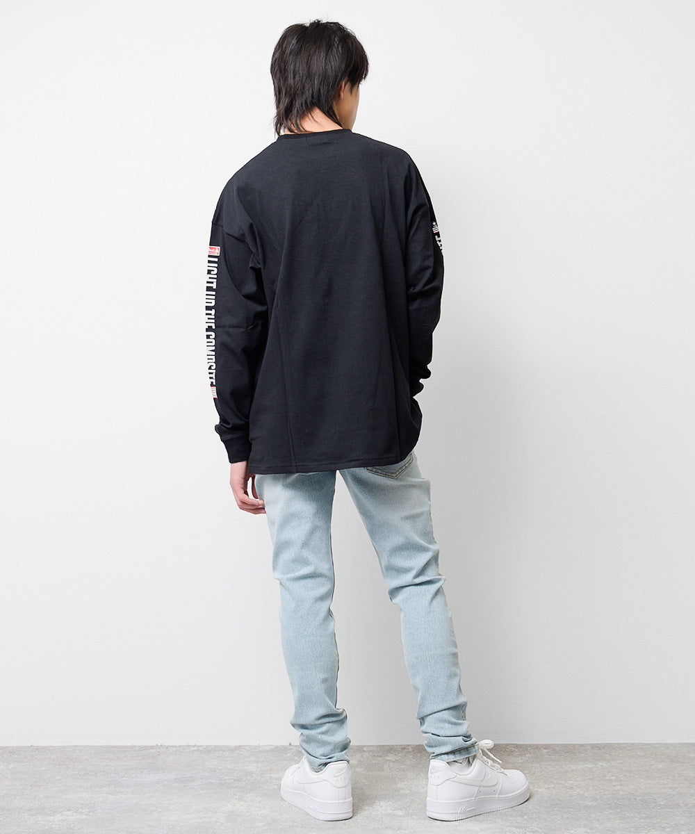 ラット エフェクト RAT EFFECT RATOUTDOORLIFEロングTシャツ