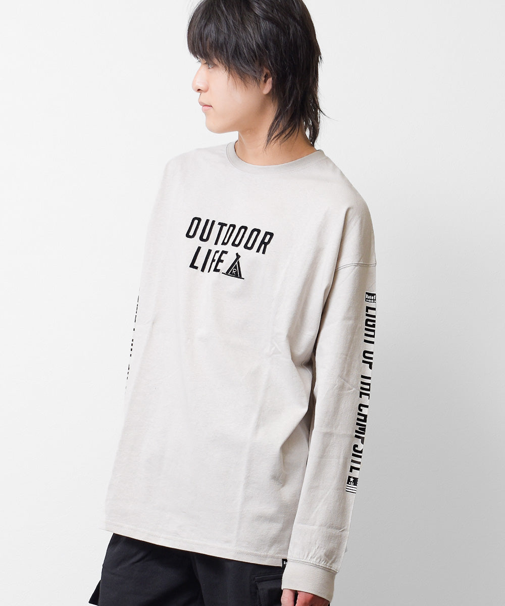 ラット エフェクト RAT EFFECT RATOUTDOORLIFEロングTシャツ