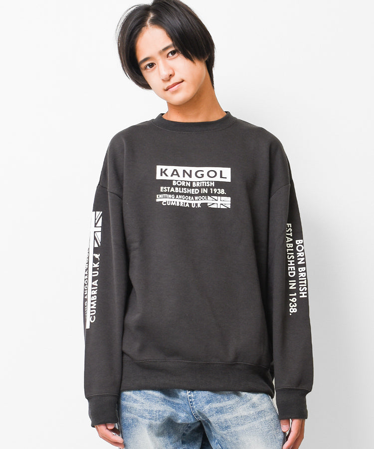 ラット エフェクト RAT EFFECT KANGOL別注裏起毛袖ロゴトレーナー