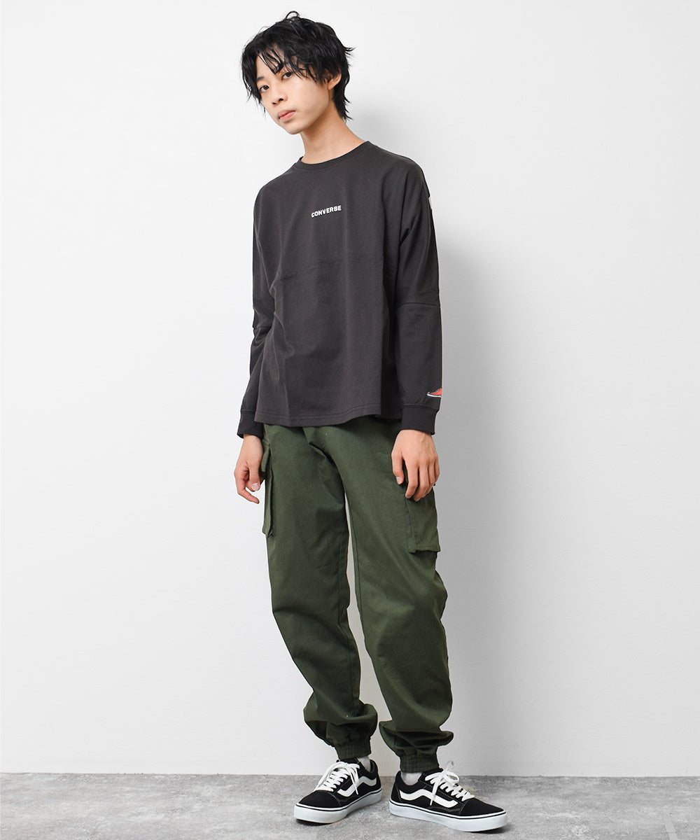 ラット エフェクト RAT EFFECT CONVERSE別注バックプリントロングTシャツ （チャコール） チャコール