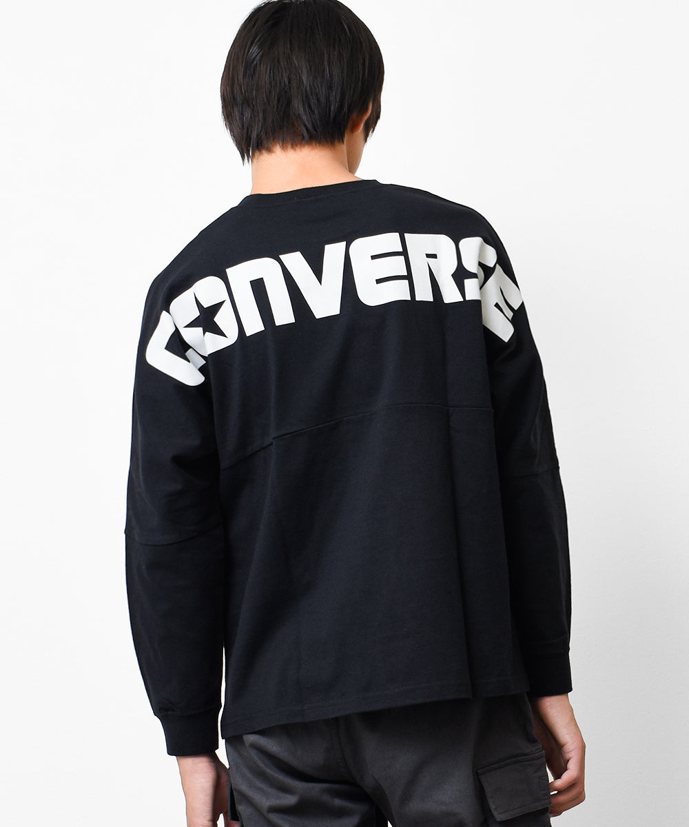 ラット エフェクト RAT EFFECT CONVERSE別注バックプリントロングTシャツ,ブラック