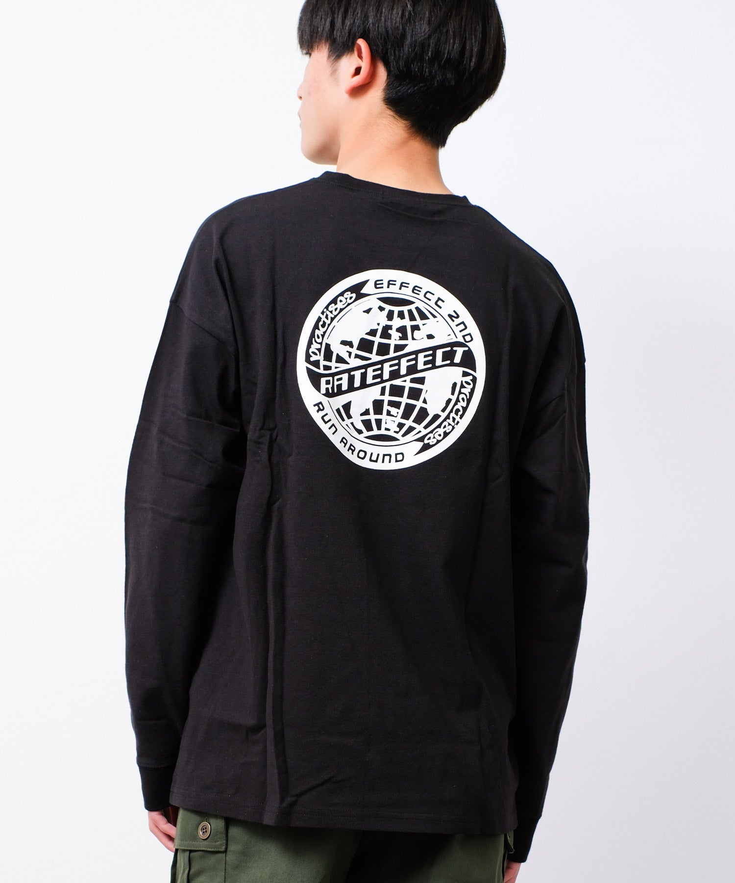 ラット エフェクト RAT EFFECT EFFECT 2ND ロングTシャツ,ブラック