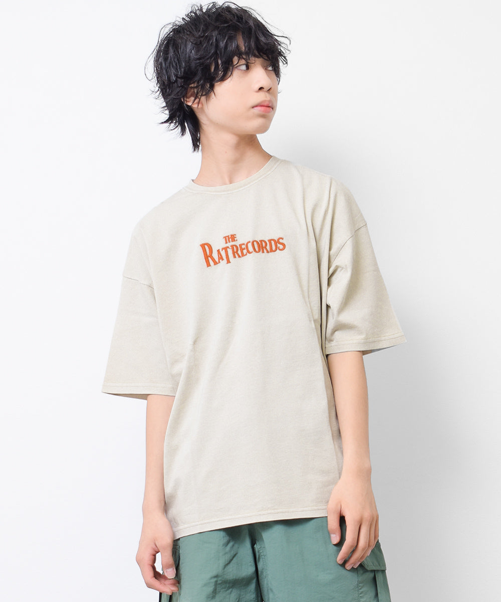 ラット エフェクト RAT EFFECT RATRECORDSピグメントビッグTシャツ （チャコール） チャコール