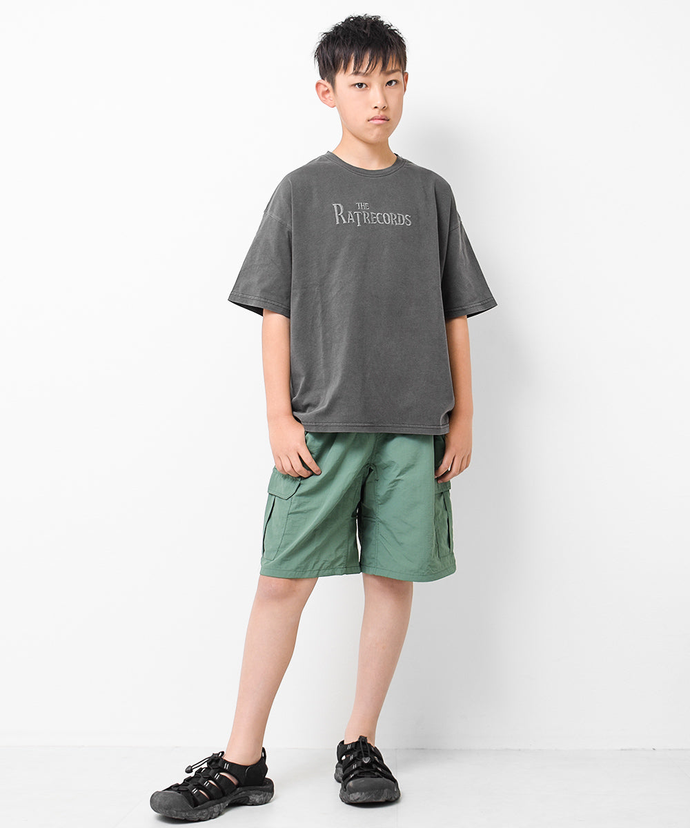 ラット エフェクト RAT EFFECT RATRECORDSピグメントビッグTシャツ （チャコール） チャコール