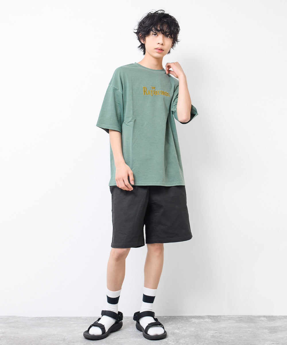 ラット エフェクト RAT EFFECT RATRECORDSピグメントビッグTシャツ （チャコール） チャコール