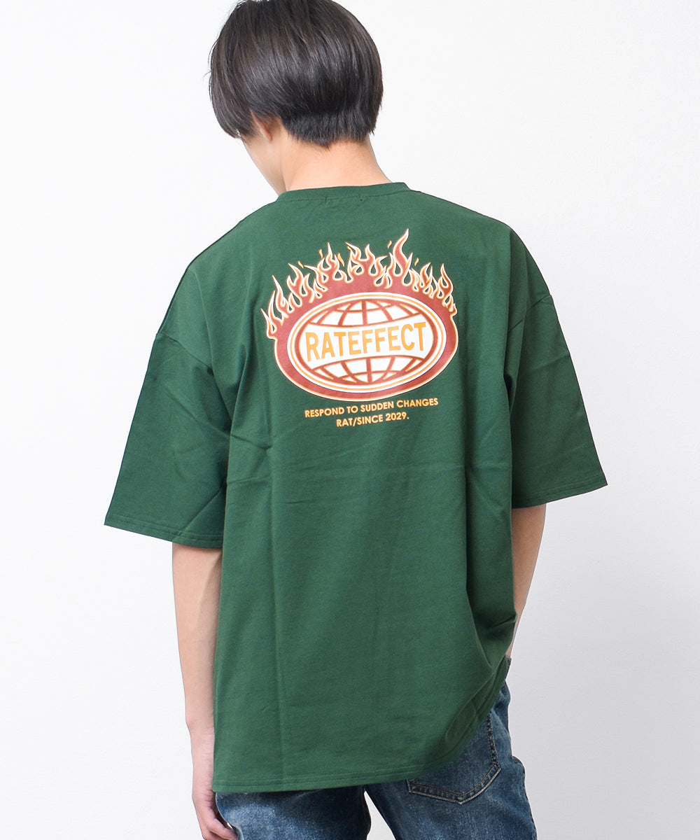 ラット エフェクト RAT EFFECT RATFIREビッグTシャツ （ダークグリーン） ダークグリーン