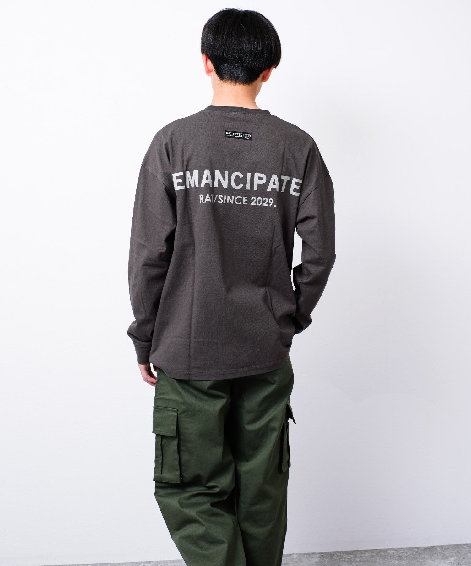 ラット エフェクト RAT EFFECT EMANCIPATE リフレクター ロングTシャツ