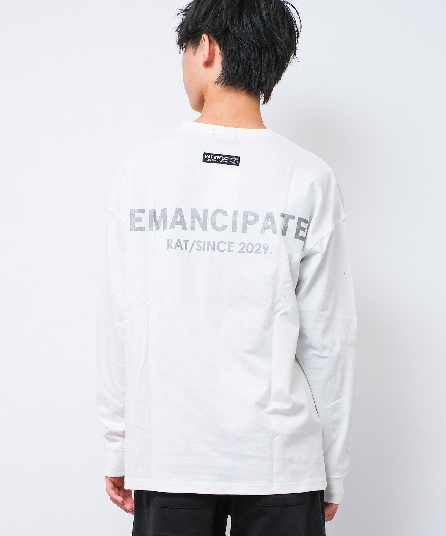 ラット エフェクト RAT EFFECT EMANCIPATE リフレクター ロングTシャツ （オフホワイト） オフホワイト