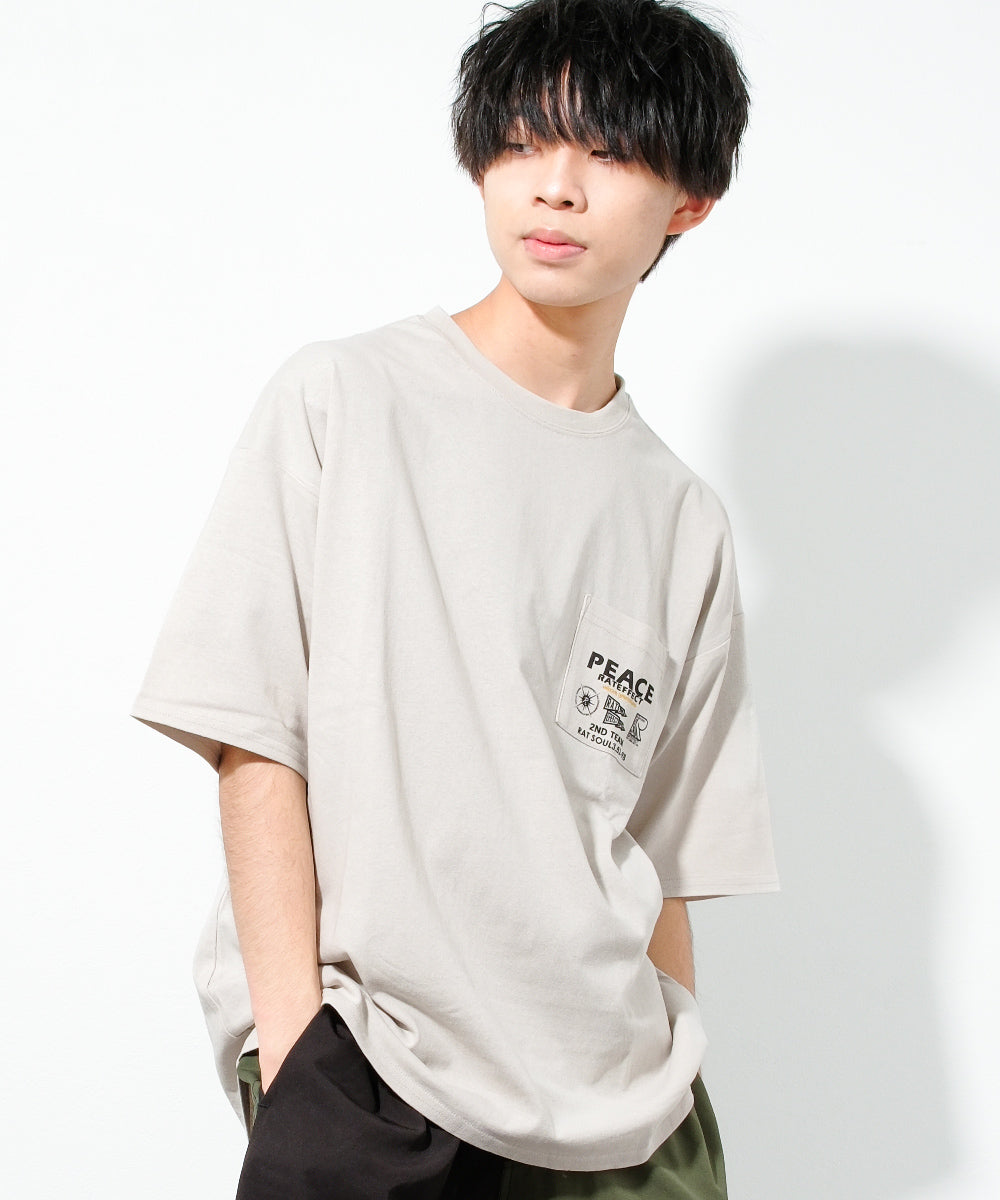 ラット エフェクト RAT EFFECT PEACEポケBIG Tシャツ