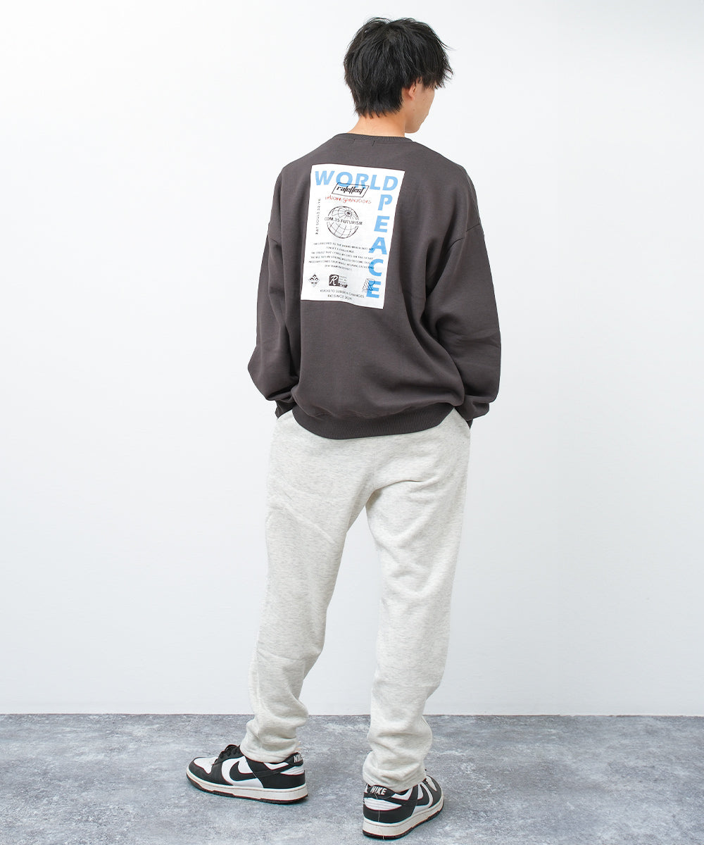 ラット エフェクト RAT EFFECT 裏起毛WORLD PEACEスーパービッグトレーナー