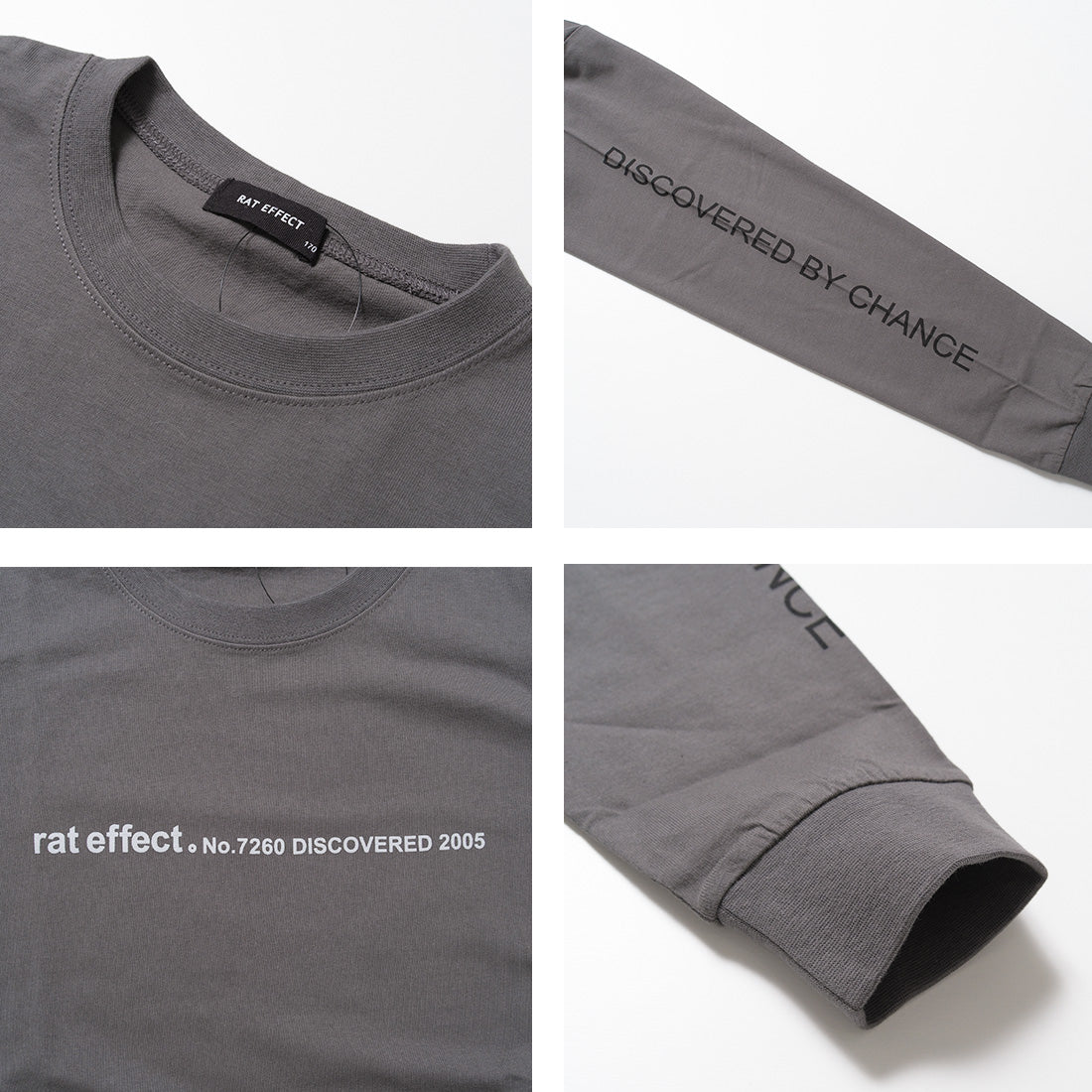 ラット エフェクト RAT EFFECT 袖ロゴプリントロングTシャツ （カーキ） カーキ