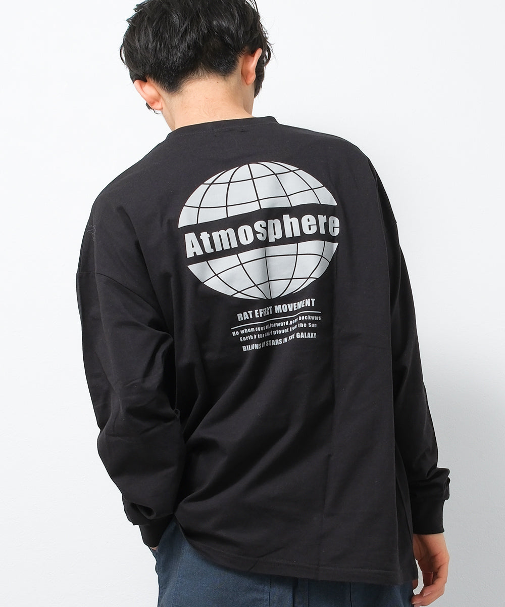 ラット エフェクト RAT EFFECT AtmosphereバックプリントロングTシャツ （ブラック） ブラック