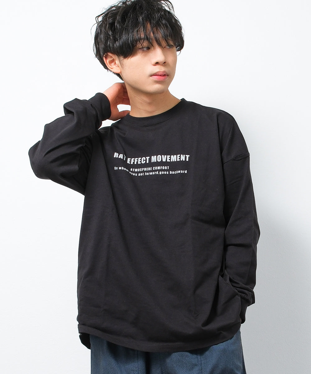 ラット エフェクト RAT EFFECT AtmosphereバックプリントロングTシャツ （ブラック） ブラック