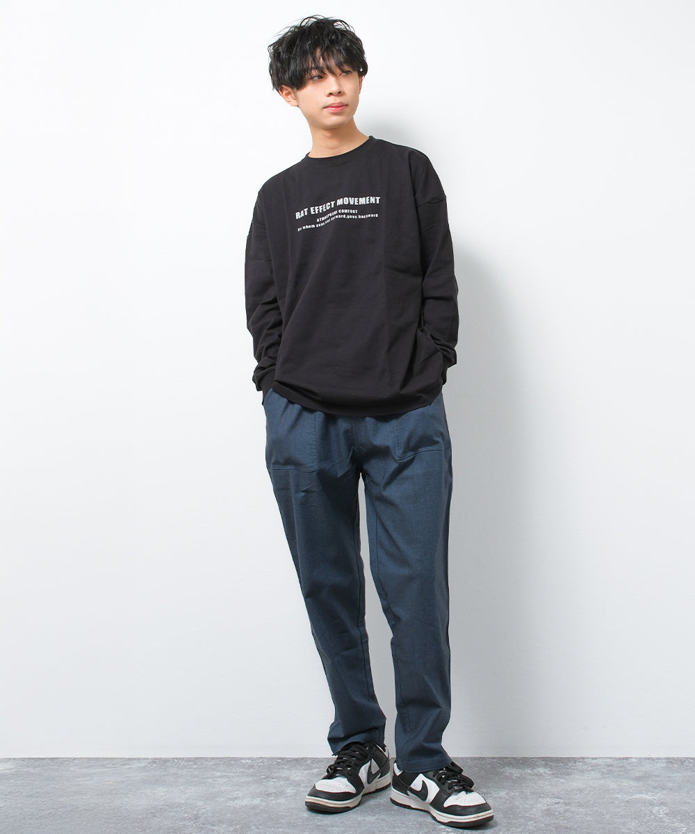 ラット エフェクト RAT EFFECT AtmosphereバックプリントロングTシャツ （ブラック） ブラック