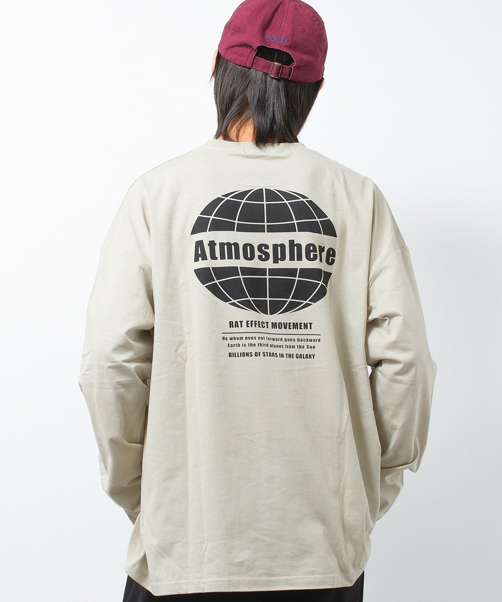 ラット エフェクト RAT EFFECT AtmosphereバックプリントロングTシャツ （グレイッシュベージュ） グレイッシュベージュ