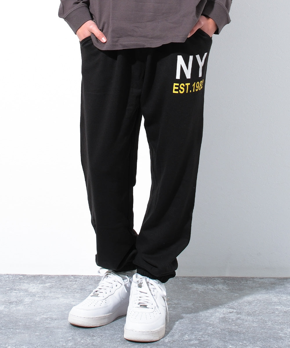 ラット エフェクト RAT EFFECT American Cityロゴスウェットパンツ （ブラック） ブラック