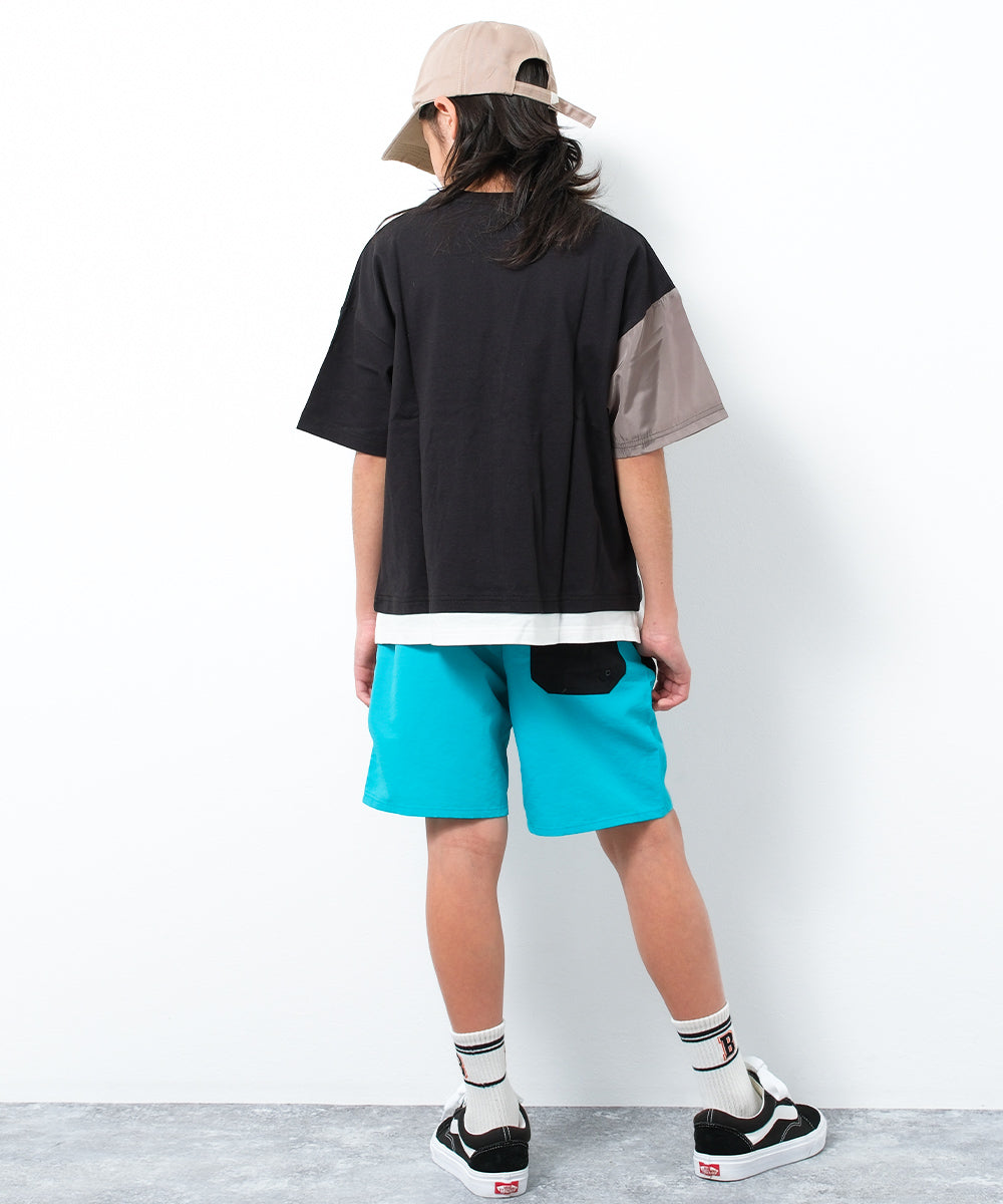 ラット エフェクト RAT EFFECT CONVERSE 別注フェイクレイヤードポケットTシャツ （ブラック） ブラック