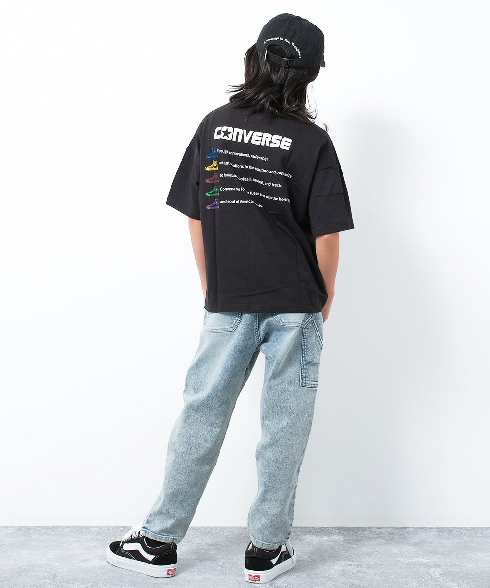 ラット エフェクト RAT EFFECT CONVERSE 別注スニーカーロゴTシャツ （ブラック） ブラック