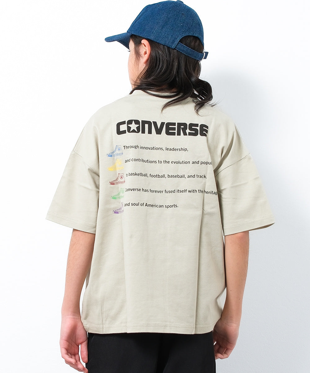 ラット エフェクト RAT EFFECT CONVERSE 別注スニーカーロゴTシャツ （グレイッシュベージュ） グレイッシュベージュ