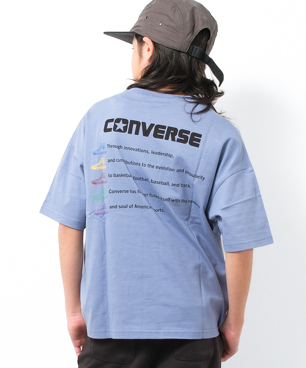 ラット エフェクト RAT EFFECT CONVERSE 別注スニーカーロゴTシャツ （ライトブルー） ライトブルー