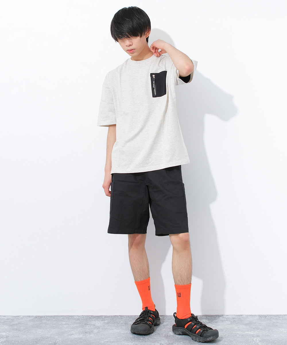 ラット エフェクト RAT EFFECT ポケット付バックプリントTシャツ （オートミール） オートミール