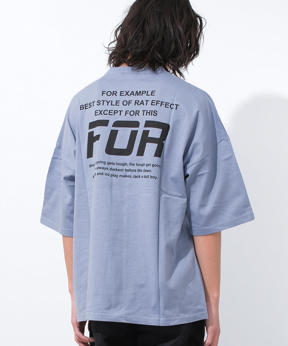 ラット エフェクト RAT EFFECT FORバックプリントスーパービッグTシャツ （ライトブルー） ライトブルー