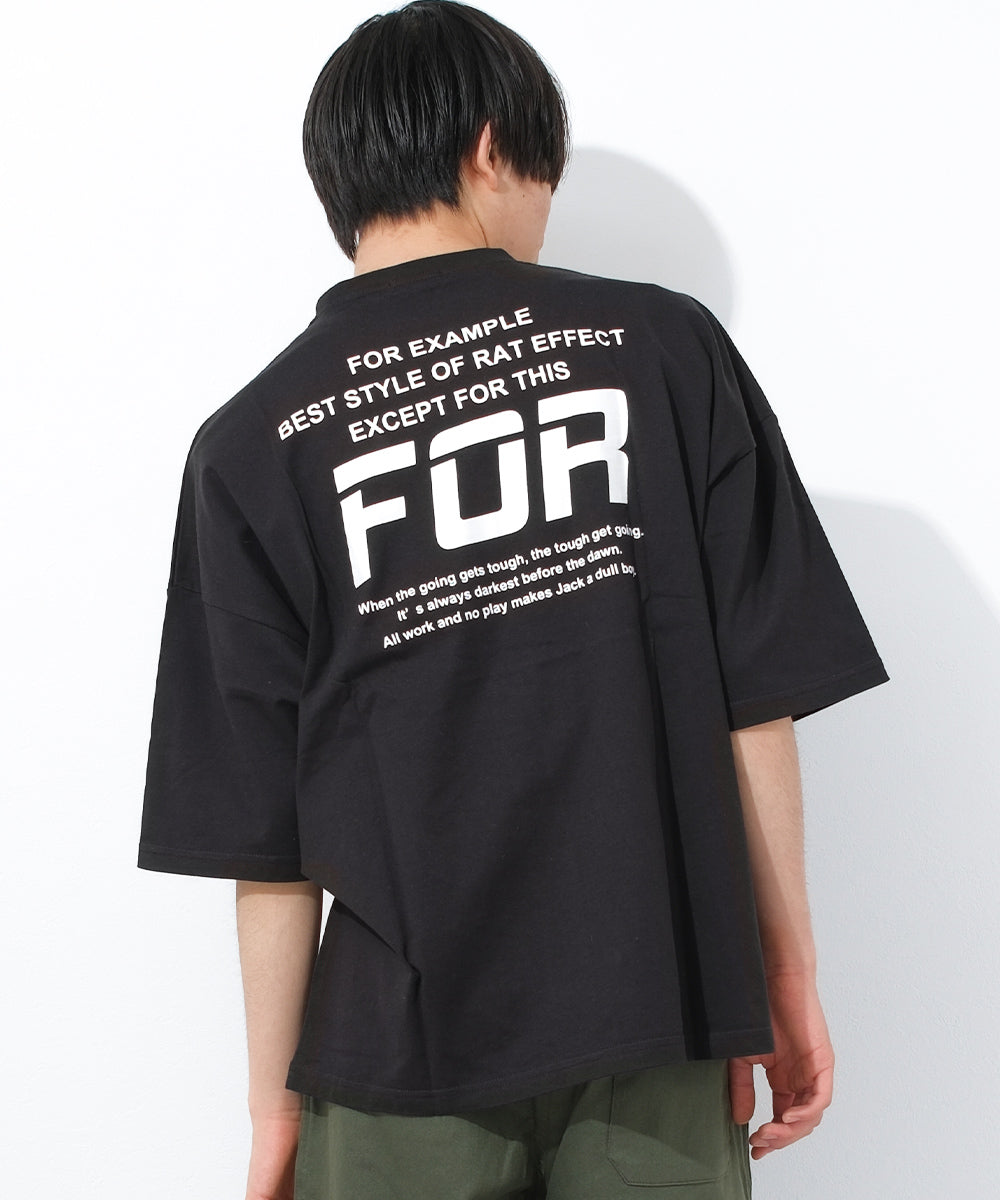 ラット エフェクト RAT EFFECT FORバックプリントスーパービッグTシャツ （ブラック） ブラック