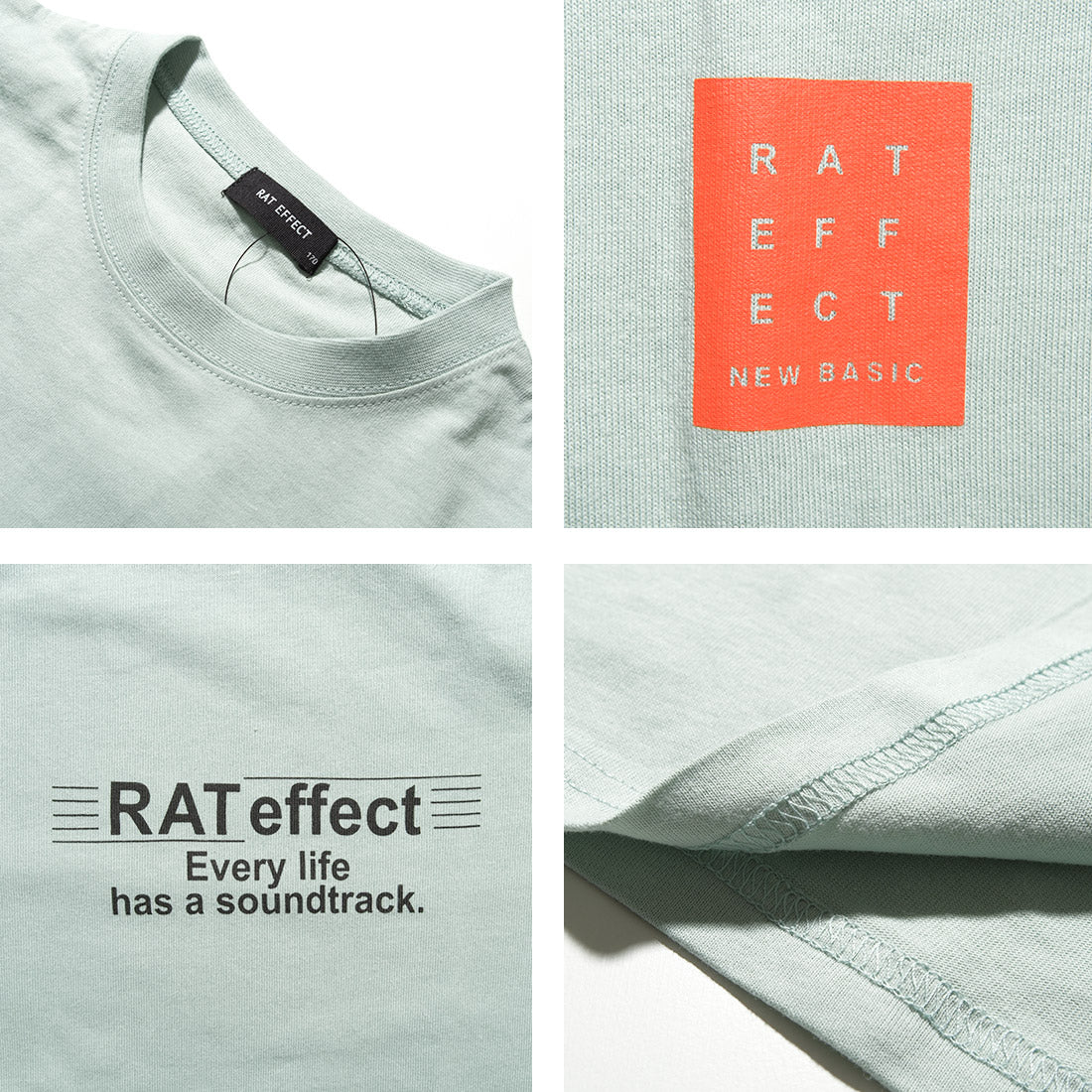 ラット エフェクト RAT EFFECT フロントネオンロゴプリント半袖Tシャツ （オートミール） オートミール