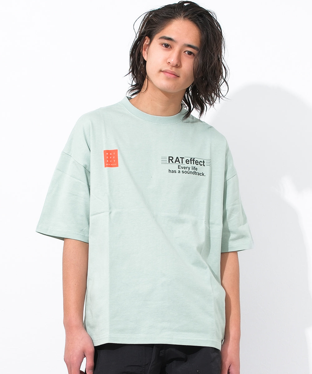 ラット エフェクト RAT EFFECT フロントネオンロゴプリント半袖Tシャツ （グリーン） グリーン
