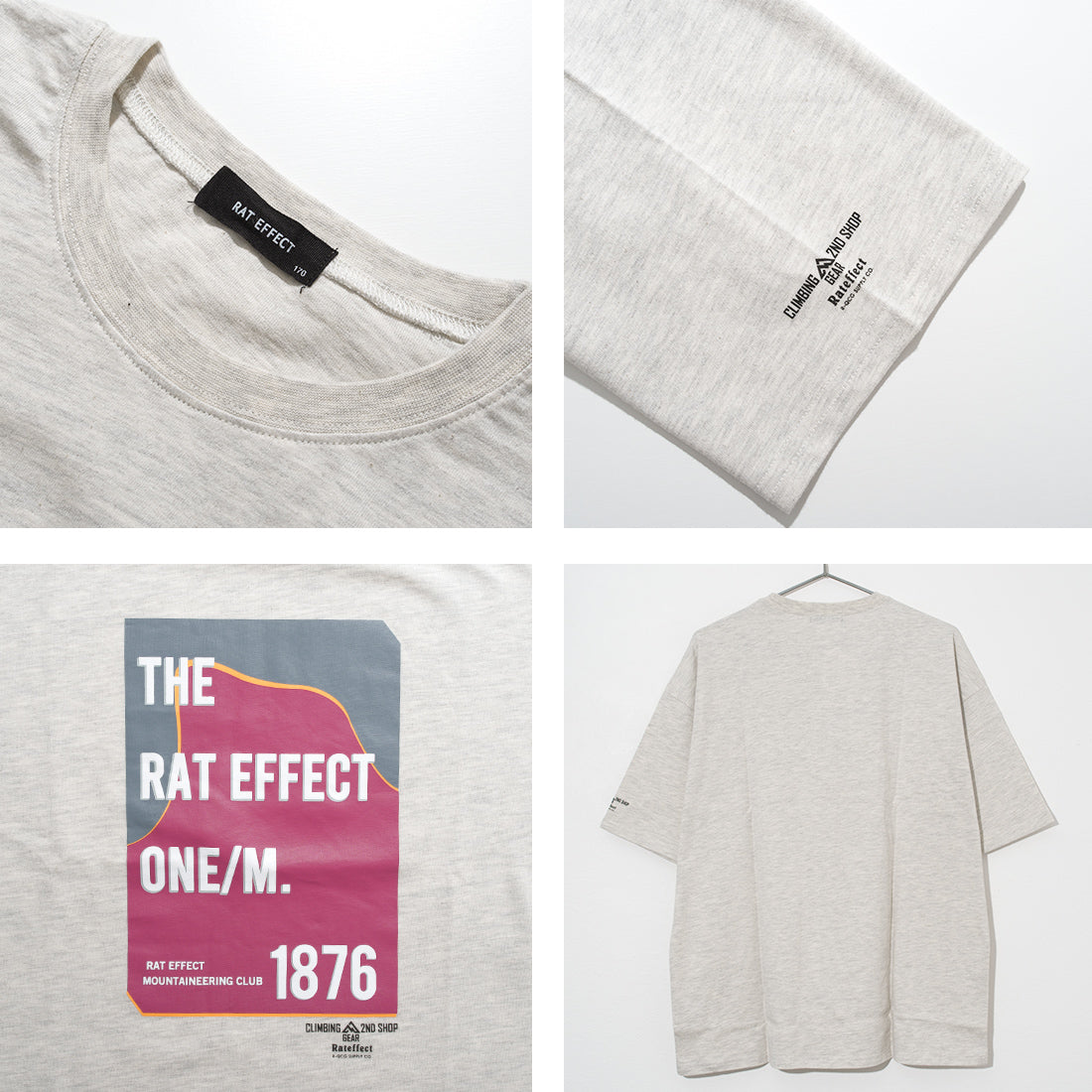 ラット エフェクト RAT EFFECT ONE/MビッグTシャツ （チャコールグレー） チャコールグレー