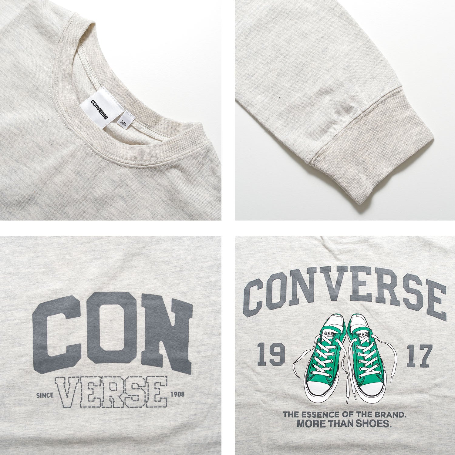 ラット エフェクト RAT EFFECT CONVERSE 別注スニーカーロゴプリントロングTシャツ （ブラック） ブラック