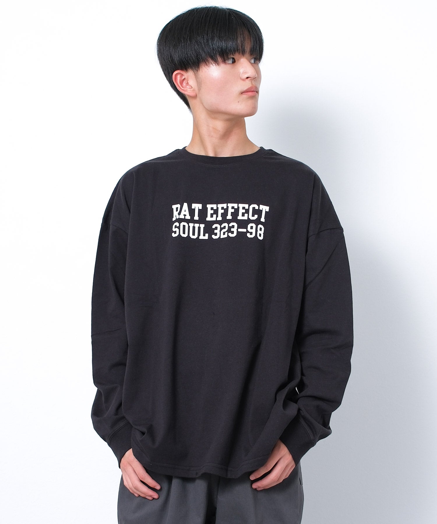 ラット エフェクト RAT EFFECT GREAT FUTUREスーパーBIGロングTシャツ （ブラック） ブラック
