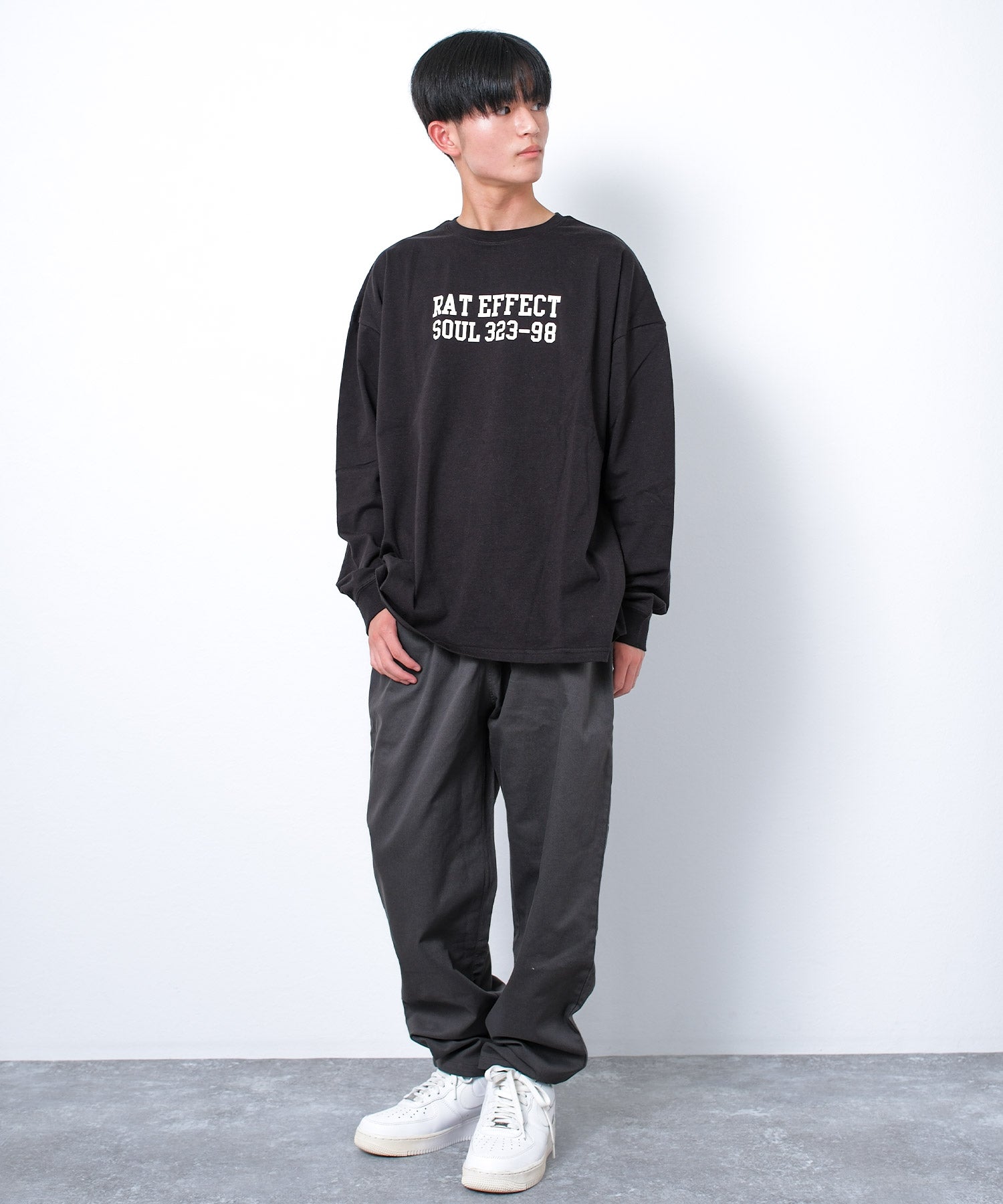 ラット エフェクト RAT EFFECT GREAT FUTUREスーパーBIGロングTシャツ （ブラック） ブラック