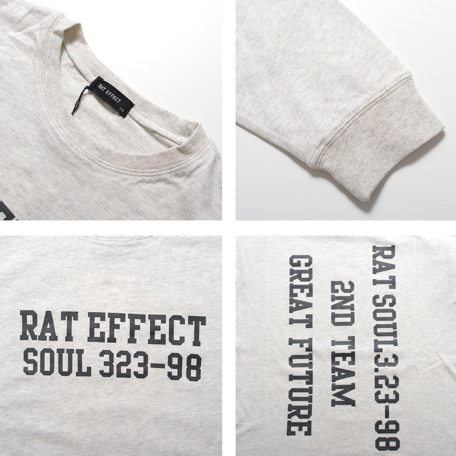 ラット エフェクト RAT EFFECT GREAT FUTUREスーパーBIGロングTシャツ （ブラック） ブラック