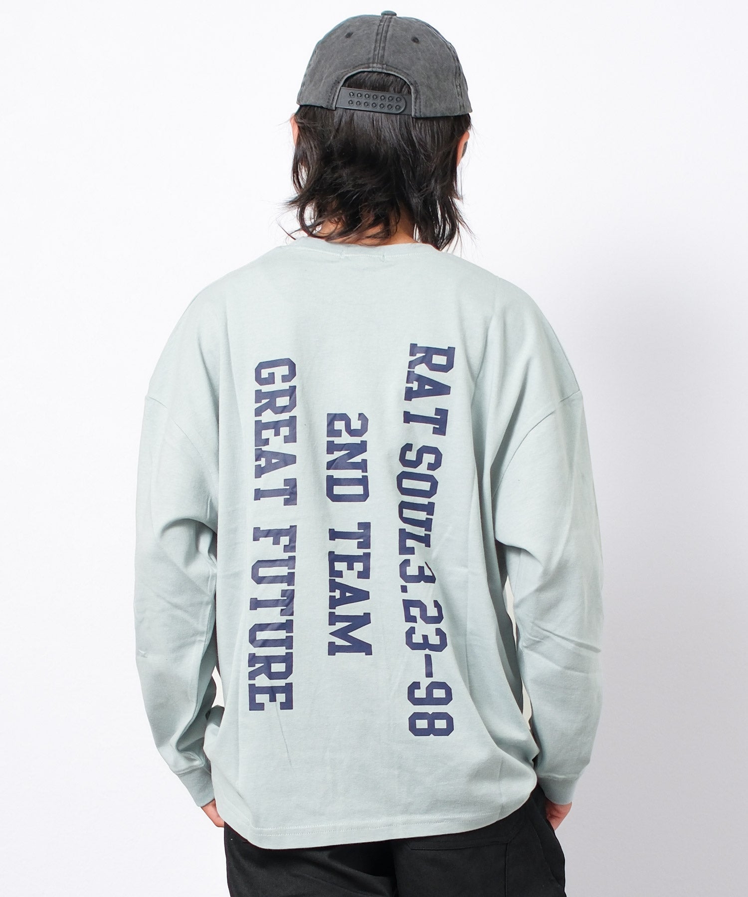 ラット エフェクト RAT EFFECT GREAT FUTUREスーパーBIGロングTシャツ （グリーン） グリーン