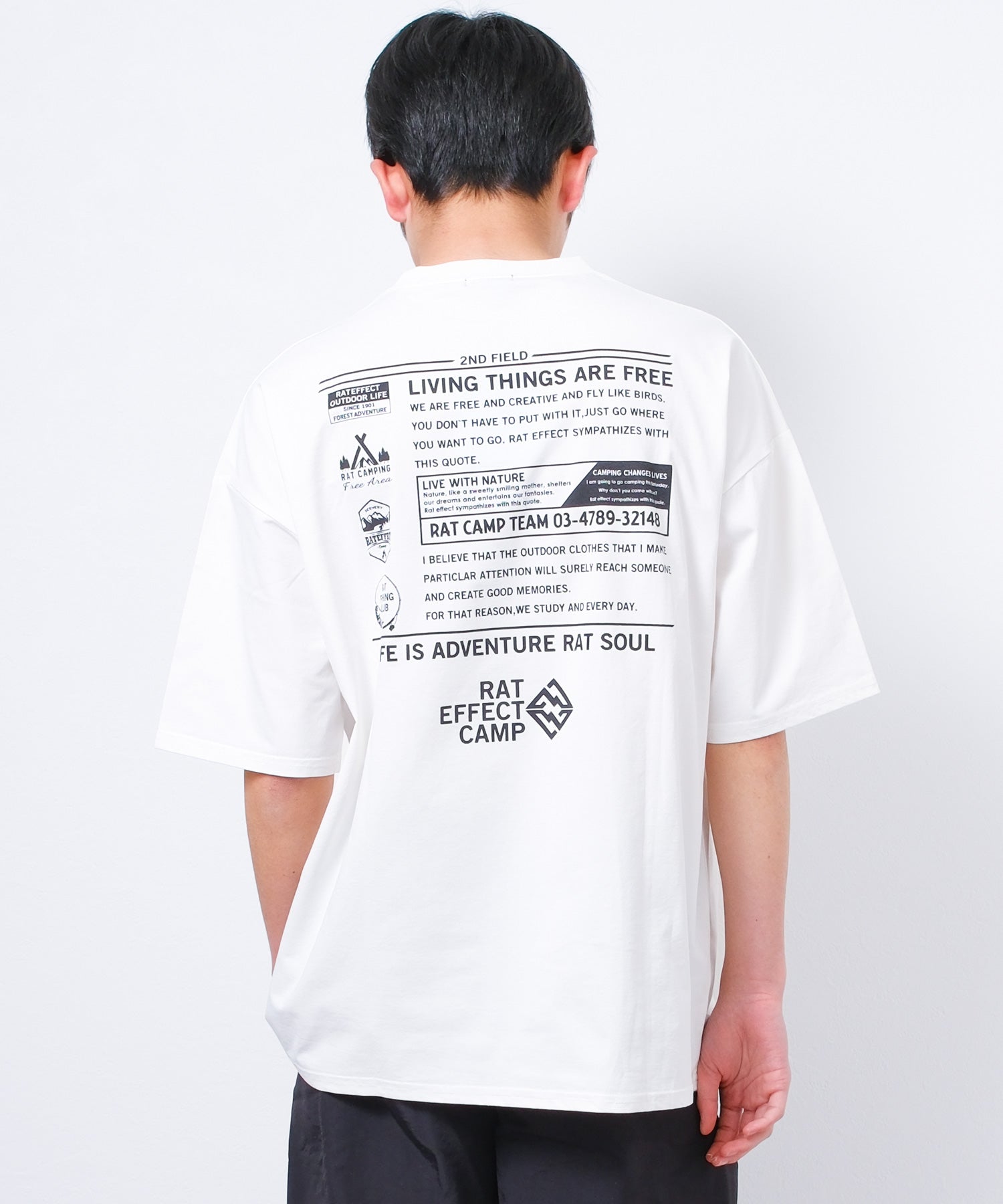 ラット エフェクト RAT EFFECT ひんやりドライRAT FIELDオーバーサイズTシャツ （オフホワイト） オフホワイト