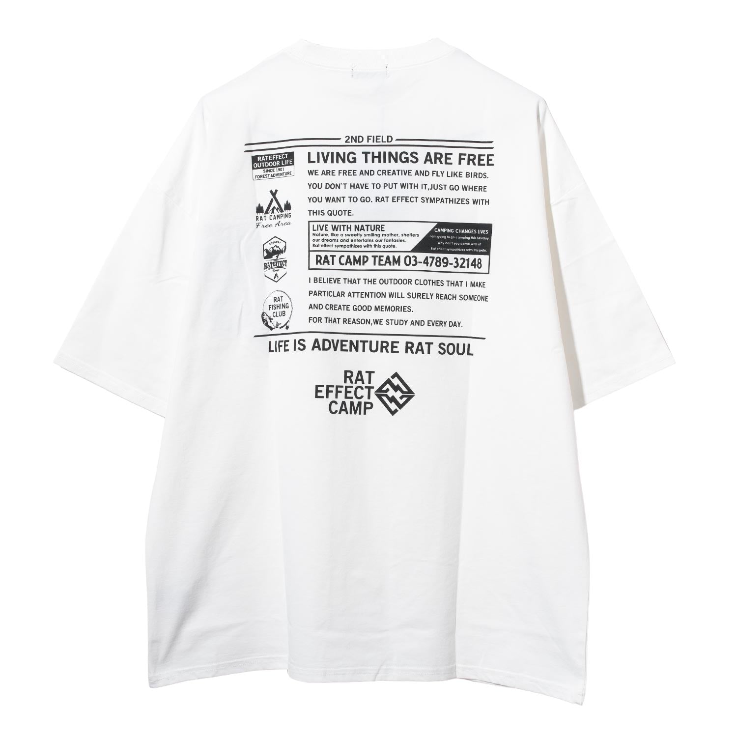 ラット エフェクト RAT EFFECT ひんやりドライRAT FIELDオーバーサイズTシャツ （オフホワイト） オフホワイト