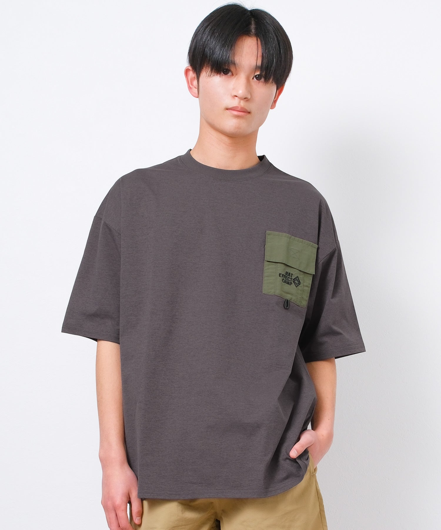 ラット エフェクト RAT EFFECT ひんやりドライRAT FIELDオーバーサイズTシャツ （チャコールグレー） チャコールグレー