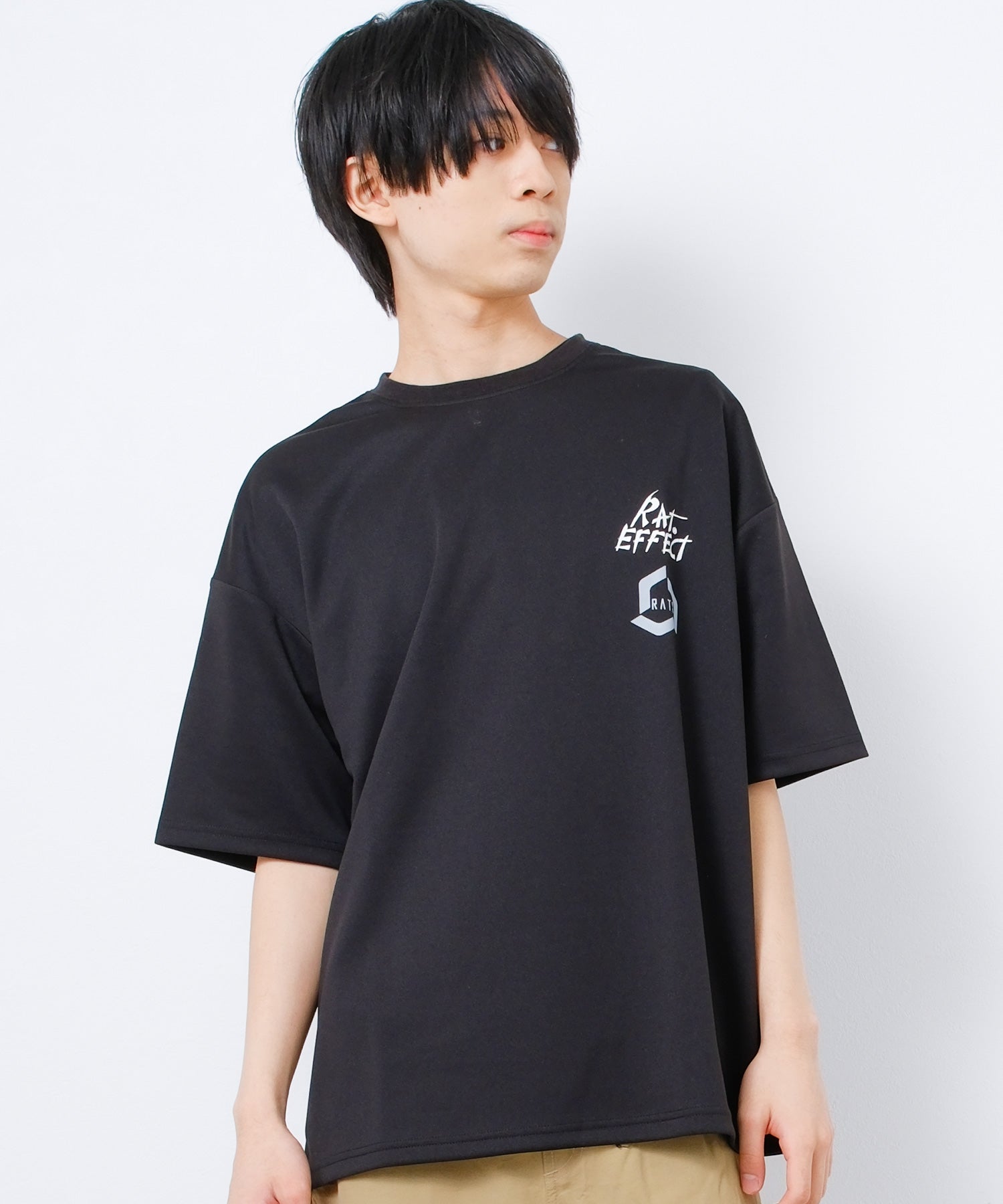 ラット エフェクト RAT EFFECT 水陸両用UVカットラッシュガード半袖TシャツA （ブラック） ブラック