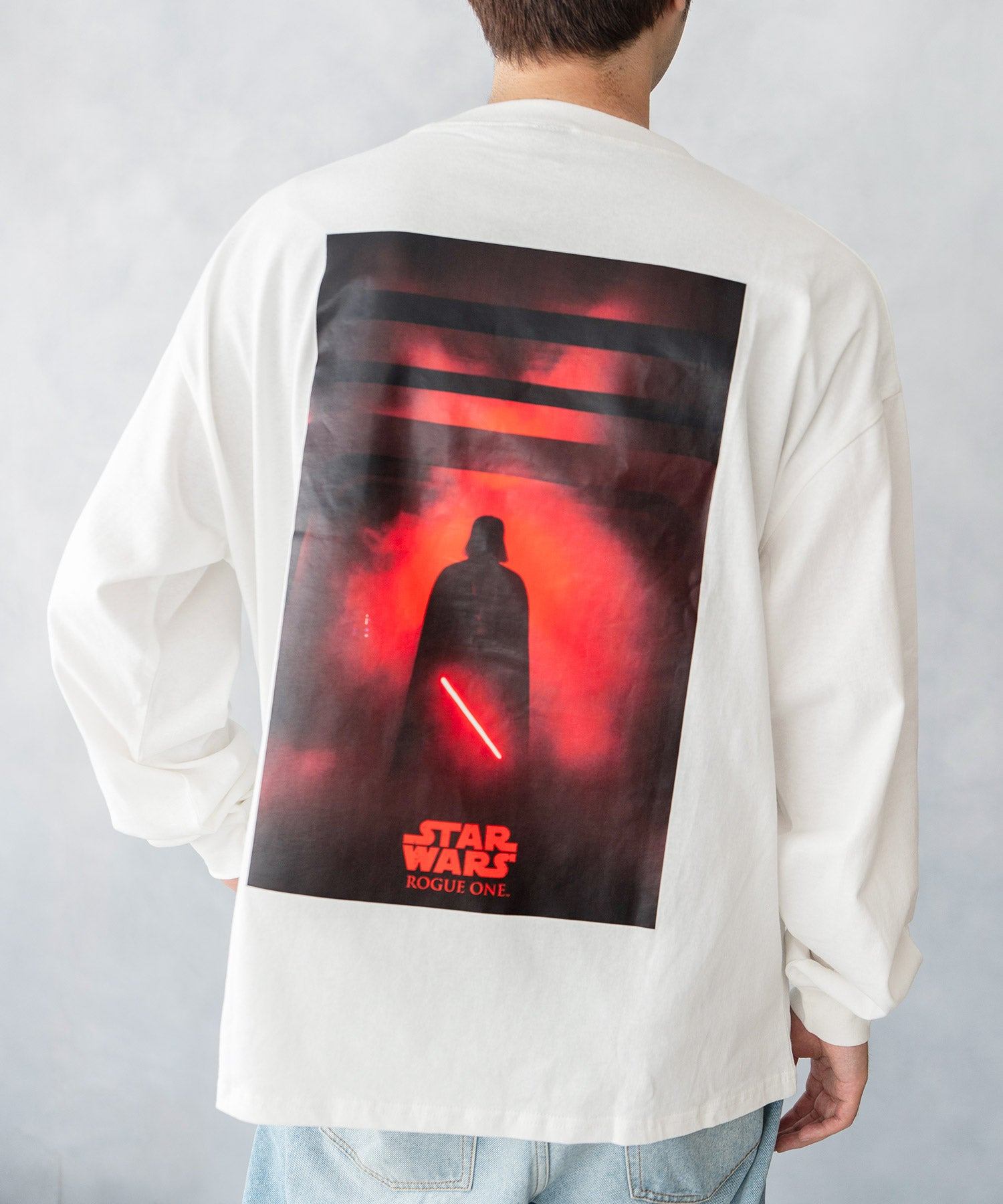 ラット エフェクト RAT EFFECT メンズ スター・ウォーズ ローグワン ダースベイダー ロングTシャツ （オフホワイト） オフホワイト
