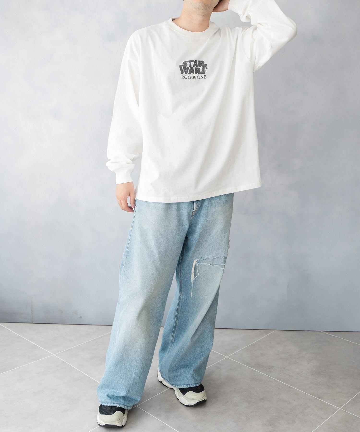 ラット エフェクト RAT EFFECT メンズ スター・ウォーズ ローグワン ダースベイダー ロングTシャツ （オフホワイト） オフホワイト