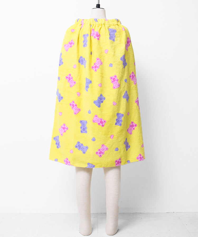 RiCO SUCRE REYESREYES Bear Pattern 80cm Length Wrap Towel [Non-returnable Item]