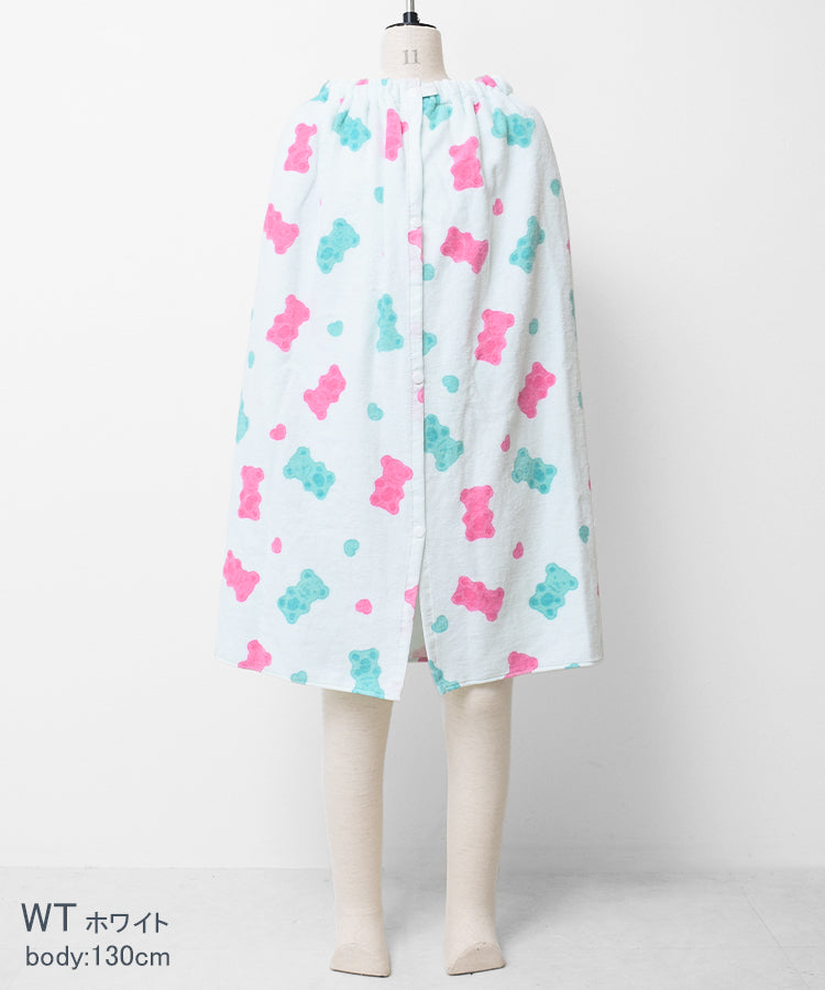 RiCO SUCRE REYESREYES Bear Pattern 80cm Length Wrap Towel [Non-returnable Item]