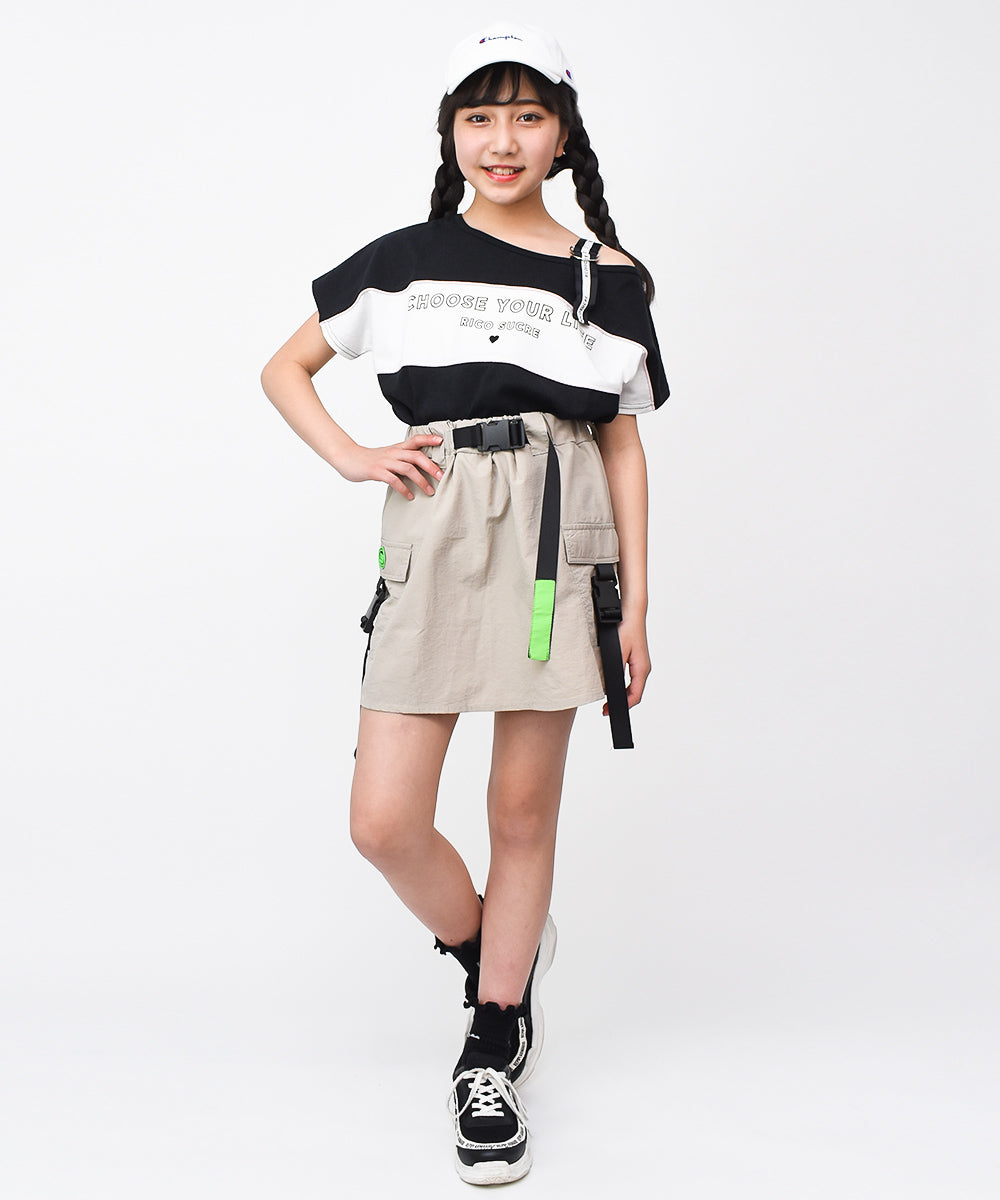 リコ シュクレ RiCO SUCRE ワンショルダードルマンスリーブTシャツ